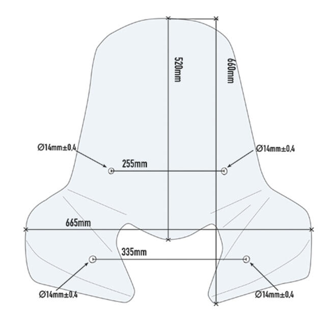 Spoiler Trasparente Honda /yamaha Givi 308a