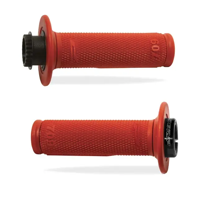 Manopole Mx 709-107 - Con Sistema Lock-on - Rosso Senza Foro 405401200 Progrip