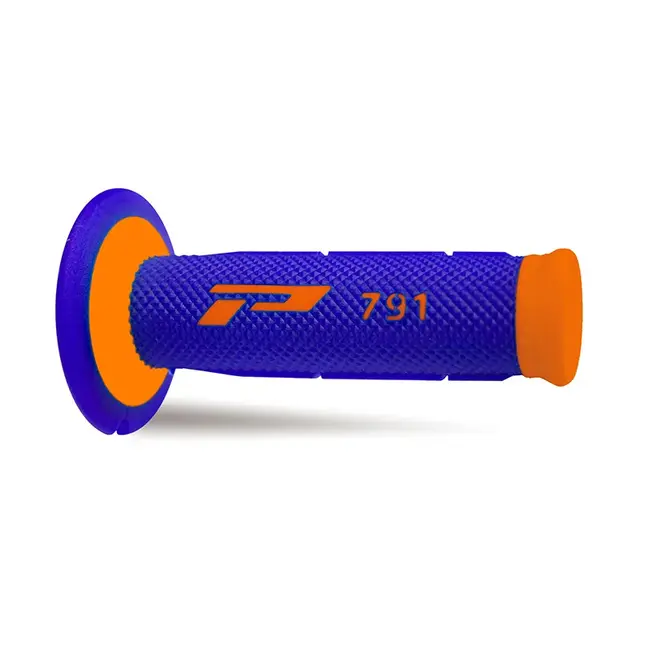 Manopole Mx 791-275 - Doppia Densità - Arancio Fluo/blu Senza Foro 405401460 Progrip