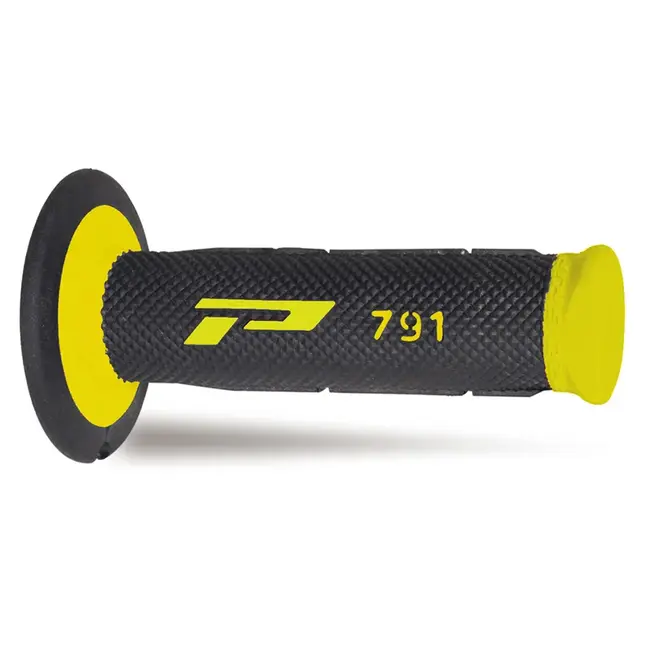 Manopole Mx 791-202 - Doppia Densità - Giallo/nero Senza Foro 405401500 Progrip