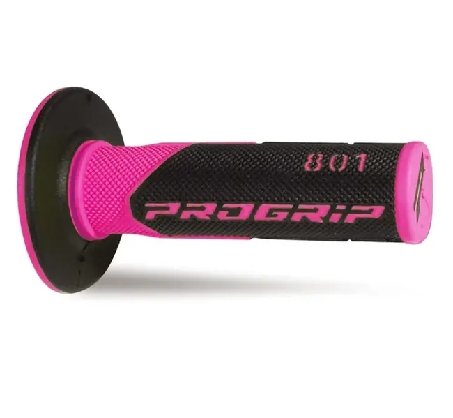 Manopole Mx 801-297 - Doppia Densità - Fuxia/nero Senza Foro 405401770 Progrip