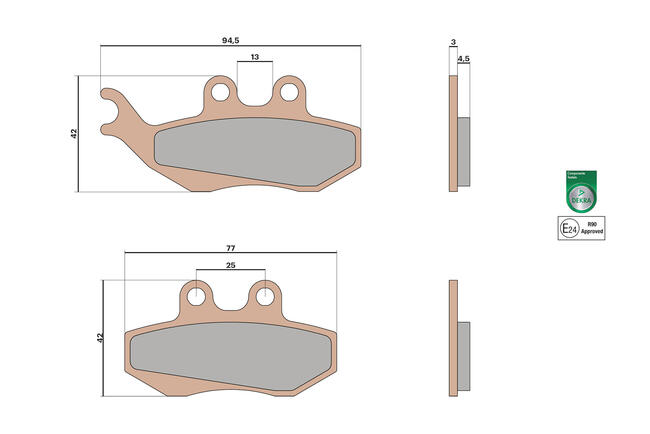 Pastiglie Freno Brake Pads Mhr Synt Omologate 6215011bs Malossi