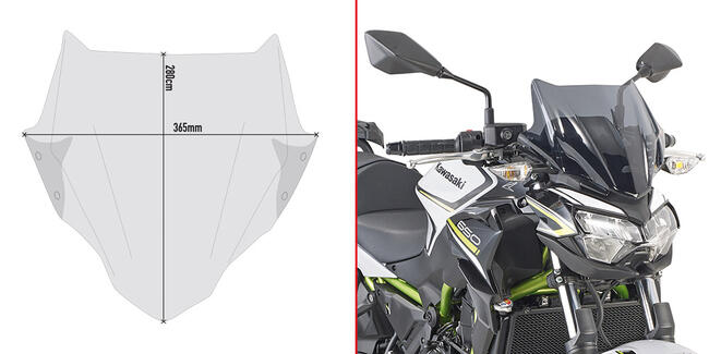 Spoiler Fume'kawasaki/yamaha Givi 4128s