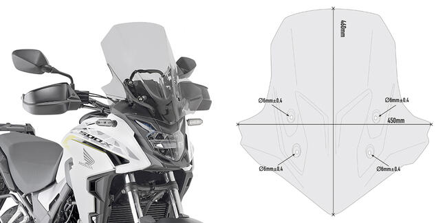 Spoiler Honda Cb500x Fumé Kappamoto  Kd1171s