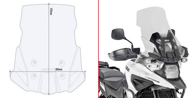 Spoiler Trasparente Suzuki V-strom 1050 Givi D3117st