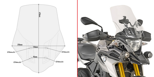 Cupolino Fume' Specifico Bmw G310 Gs Givi D5126st