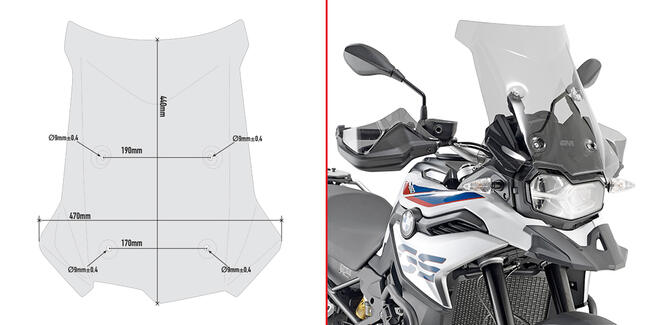 Spoiler Fume' Bmw F850/f750 Givi D5127s