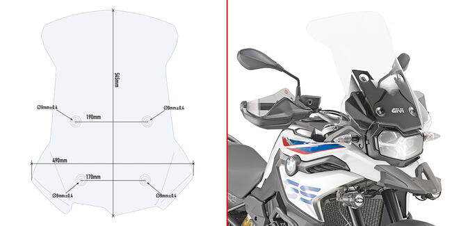 Spoiler Trasparente Bmw F850/f750gs Givi D5127st