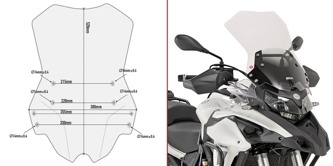 Cupolino Trasparente Specifico Benelli Trk502 Givi D8703st