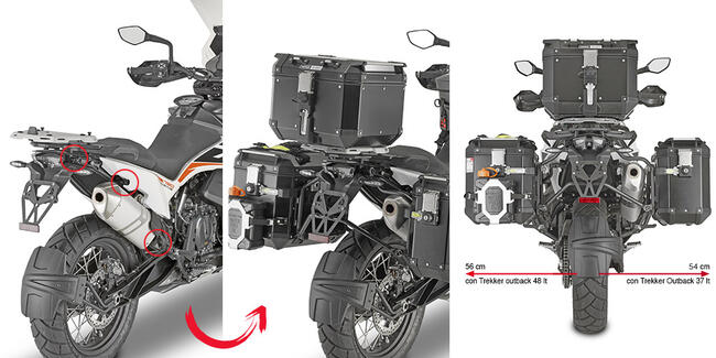 Portavaligie Laterale Ktm 790 Adventure Givi Plor7710cam