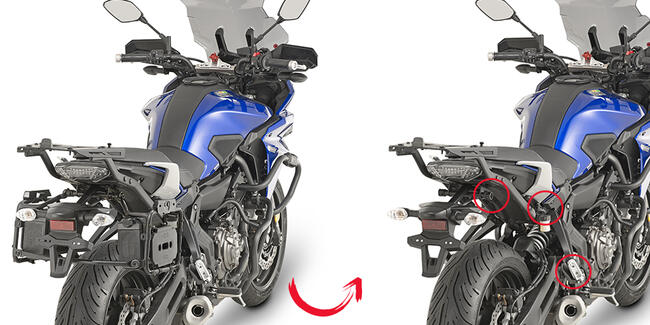 Portavaligie Laterale Specifico Yamaha Mt-07 Tracer Givi Plr2130