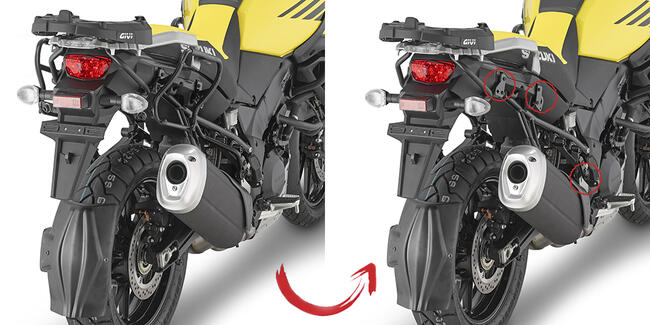 Portavaligie Laterale Per Valigia V35 Specifico Suzuki Dl 1000 V-strom Givi Plxr3114