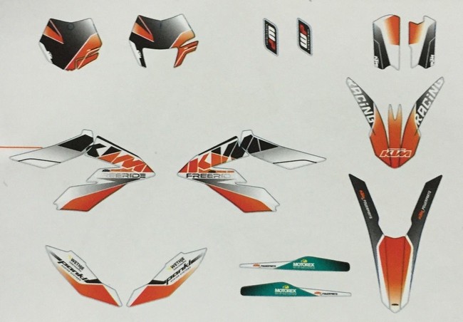 Ktm Stickers Grafiche Race Line Freeride Originali 250 R 350