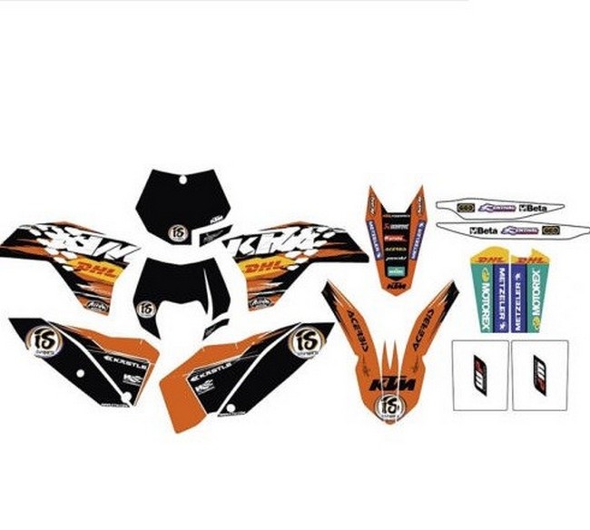 Ktm Stickers Kit Grafiche Enduro Dhl Factory Exc 08/11 Sx 07/10 -  Fuorigiriweb