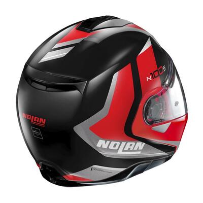 Casco Modulare N100-5 Hilltop N-com 050 Glossy Black Red Nolan -  Fuorigiriweb