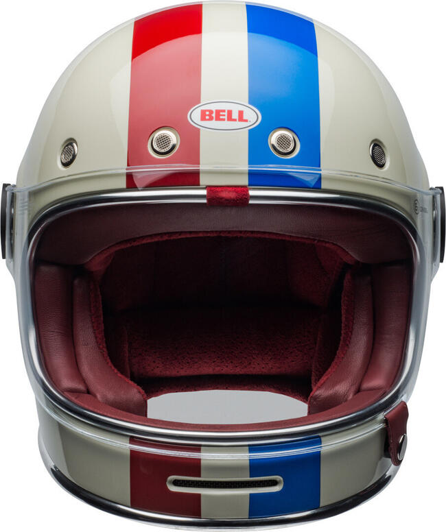 Casco Integrale Bullitt Command Gloss Vintage White Oxblood Blue Bell