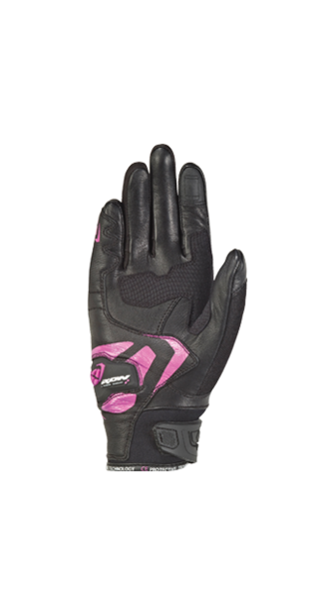 Ixon Guanti Da Moto Nero/fucsia Donna