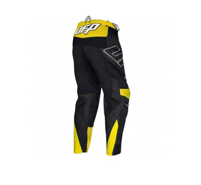 Pantaloni Da Moto Nero/giallo Ufo Uomo