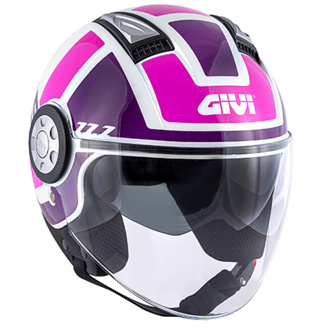 Givi Caschi Jet Bianco/viola