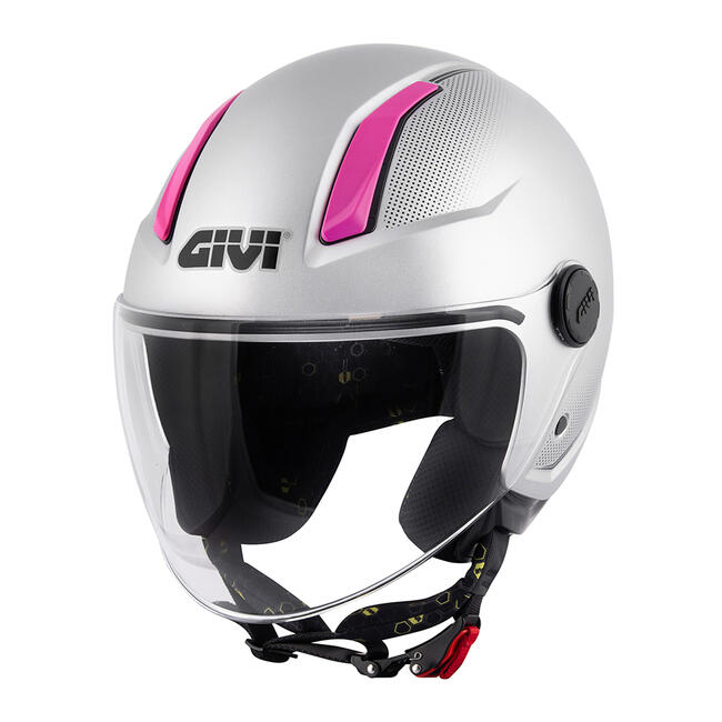 Givi Caschi Demijet Argento/fucsia