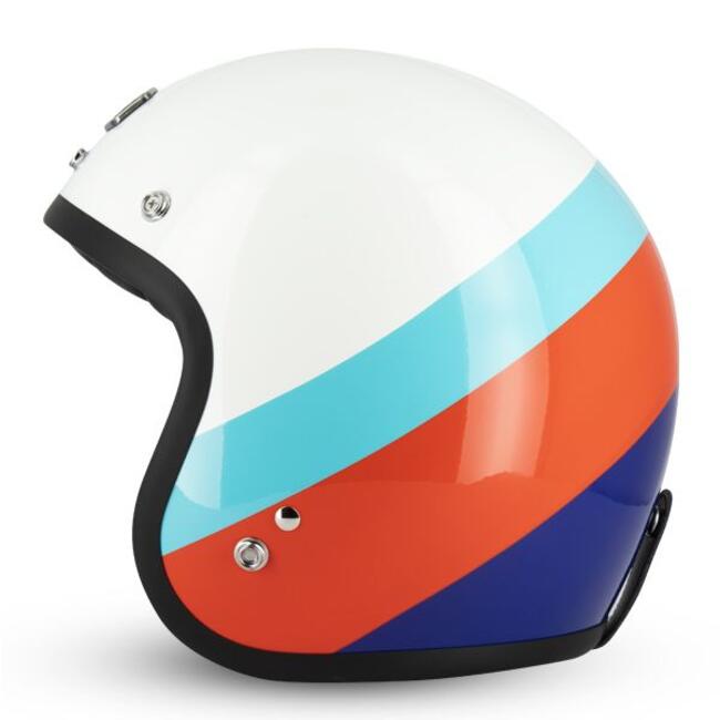 Caschi Jet Bianco/blu Gasoline