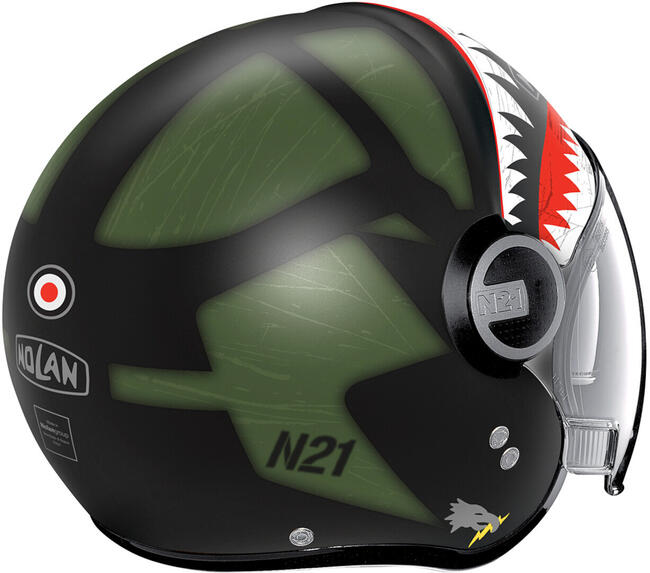 Caschi Jet Nero/verde Nolan