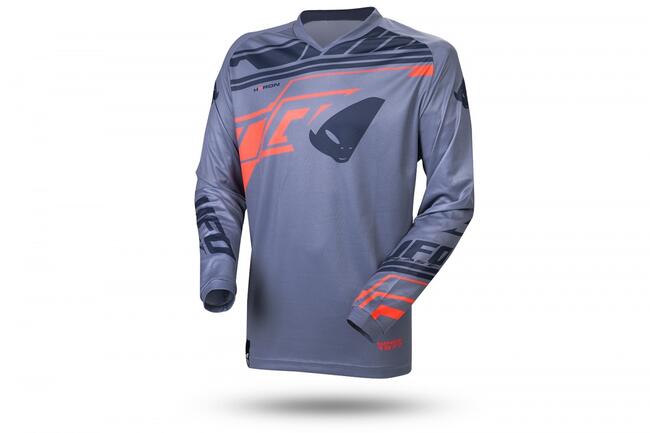 Ufo Maglie Da Moto Grigio/arancio Uomo