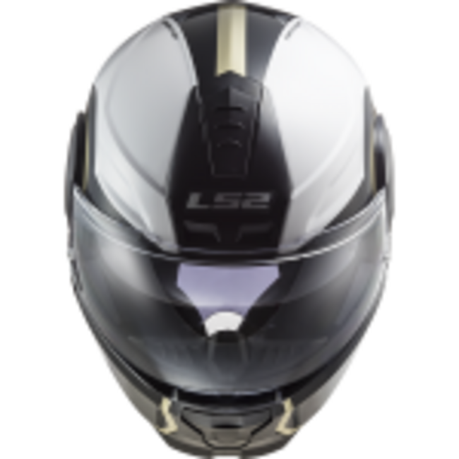 Casco Modulare LS2 FF324 Metro Evo - Gloss Black/White (Nero bianco Lucido)  – La Lambretta Moto