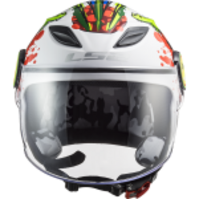 Casco Jet Bambino 205g Magic Comics Blu Bianco Cgm - Fuorigiriweb